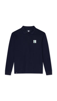 NAVY BLISS LS POLO