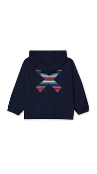 SUDADERA CON CAPUCHA KIDS CLASSIC AZUL MARINO