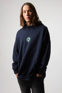 SUDADERA CON CAPUCHA FOAM AZUL MARINO