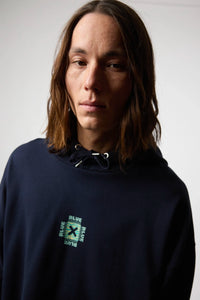 SUDADERA CON CAPUCHA FOAM AZUL MARINO