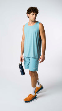 ARONA BLUE RUNNING TANK TOP