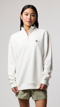 SUDADERA HALF ZIP BANK BLANCO ROTO