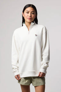OFF-WHITE BANK HALF ZIP CREW