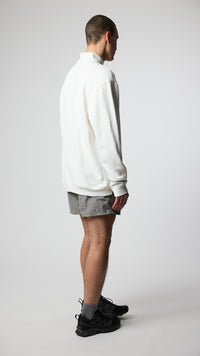 SUDADERA HALF ZIP BANK BLANCO ROTO