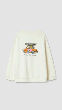 SUDADERA KIDS FORECAST BLANCO ROTO