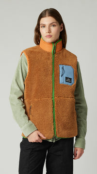 ORANGE ROPE FLEECE VEST