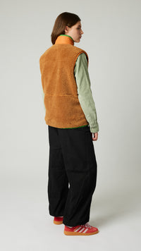 ORANGE ROPE FLEECE VEST