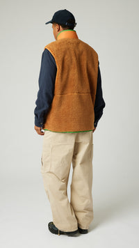 ORANGE ROPE FLEECE VEST