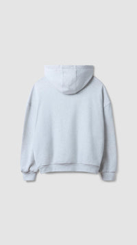 LIGHT GREY MELANGE CLEAN HOODIE