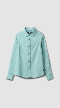 GREEN LINEN KIDS SHIRT