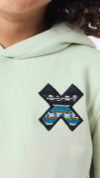 SUDADERA CON CAPUCHA KIDS CLASSIC PISTACHO