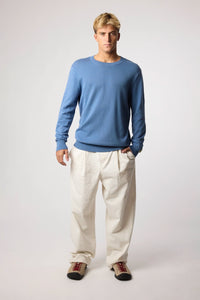SKY BLUE FISH KNITTED SWEATER