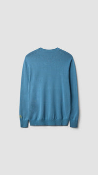 SKY BLUE FISH KNITTED SWEATER