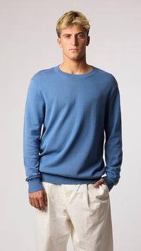 SKY BLUE FISH KNITTED SWEATER