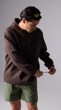 SUDADERA CON CAPUCHA NON-GRAVITY SOLID BROWN