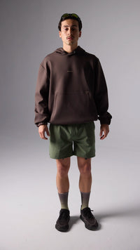 SOLID BROWN NON-GRAVITY HOODIE