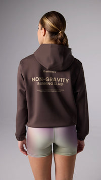 SOLID BROWN NON-GRAVITY HOODIE