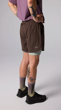 SOLID BROWN TRAIL SHORTS