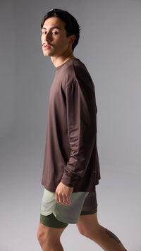 CAMISETA MANGA LARGA TRAIN SOLID BROWN