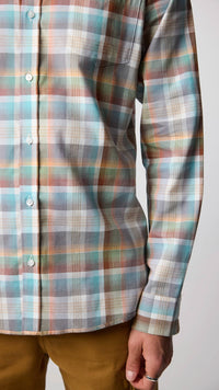 GREEN SUMMER PLAID SHIRT