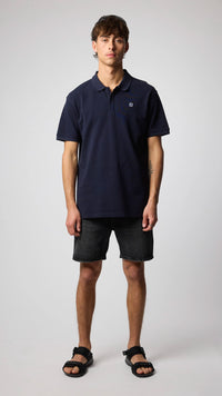 NAVY PATCH POLO