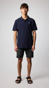 NAVY PATCH POLO