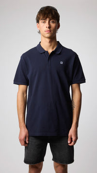 NAVY PATCH POLO