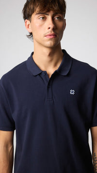 NAVY PATCH POLO