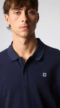 NAVY PATCH POLO