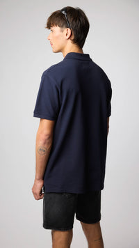 NAVY PATCH POLO