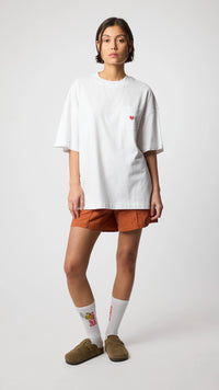 WHITE HEART POCKET TEE