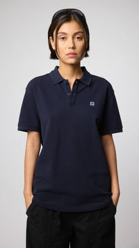 NAVY PATCH POLO