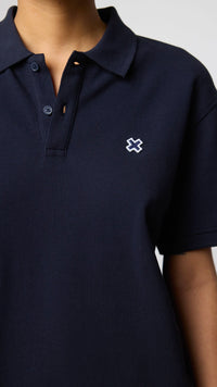 NAVY PATCH POLO