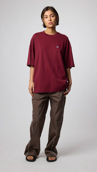 BURGUNDY PATCH TEE