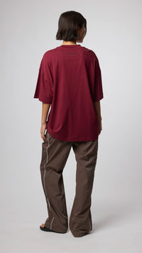 BURGUNDY PATCH TEE