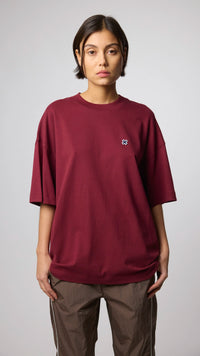 BURGUNDY PATCH TEE