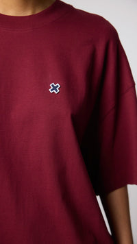 BURGUNDY PATCH TEE