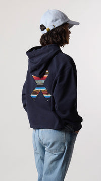 SUDADERA CON CAPUCHA MUJER CLASSIC AZUL MARINO