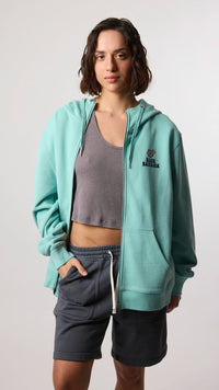 SUDADERA CON CAPUCHA FULL ZIP HARDY ACQUA