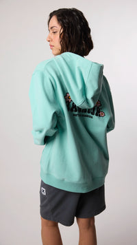 SUDADERA CON CAPUCHA FULL ZIP HARDY ACQUA