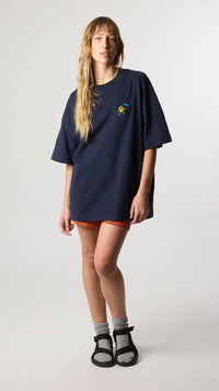 NAVY QUILT TEE