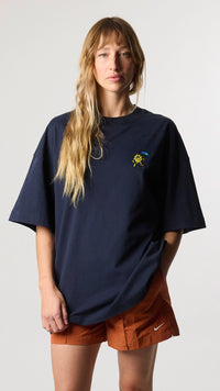 NAVY QUILT TEE