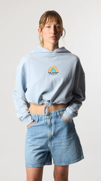 SUDADERA CON CAPUCHA MUJER RAINBOW ICE BLUE