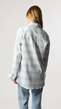 INDIGO BLUE SUMMER PLAID SHIRT