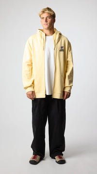 LIGHT YELLOW HARDY FULL ZIP HOODIE