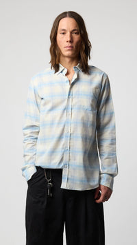 CAMISA PLAID SUMMER INDIGO BLUE