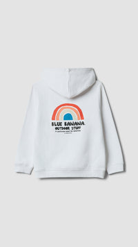 SUDADERA CON CAPUCHA KIDS RAINBOW BLANCA