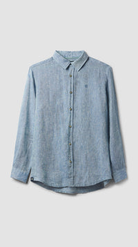 INDIGO BLUE LINEN SHIRT