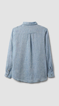 INDIGO BLUE LINEN SHIRT