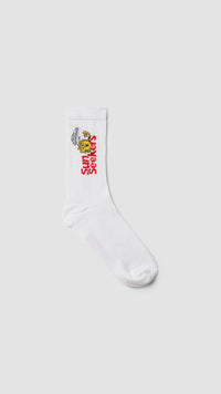 WHITE GRAPHIC SOCKS